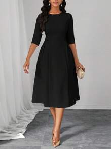 SHEIN Lady 春夏秋冬优雅办公室聚会新年女士连衣裙