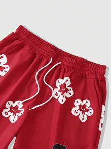 ROMWE MEN Prep 2pcs Men's Jersey Summer Holiday Style Shirt Set