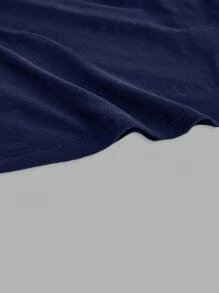 Attitoon 女士拼色英式图案休闲性感吊带背心，适合夏季 - 藏蓝色 - 查看 5