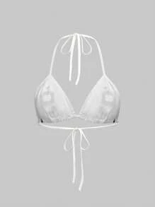 ROMWE Street Life 青少年女孩运动数字印花无钢圈系带文胸套装