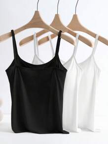 SHEIN LUNE 3 件套防闪烁吊带背心，内置衬垫，舒适