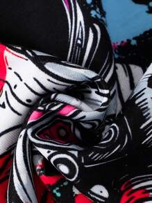 SHEIN 2 件套年轻男孩休闲简约舒适圆领短袖 T 恤和牛仔裤 - 黑色 - 查看 9