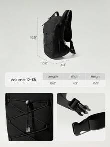 GLOWMODE Go On A Hiking & Outdoor Water-Resistant Lightweight Mesh Back Reflective Elastic Cord Expandable Backpack