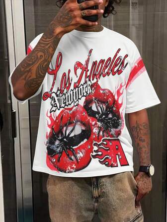 Street Life Maglietta casual minimalista a maniche corte da uomo per uso quotidiano