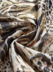 ROMWE Grunge Punk Y2K Vintage Sexy Leopard Pattern Metallic Beaded Collar Decorative Strapless Tank Top