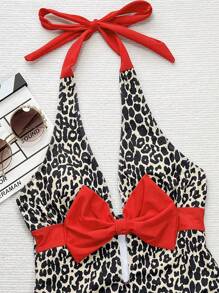 SHEIN Swim Springbreak Women 1-Piece Beach Outfits For Summer Beach Vacation - Multicolor - View 4