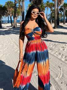 SHEIN SXY Damen minimalistischer Mode Lässig Alltags Jumpsuit - Verschiedenfarbig - Übersicht 3