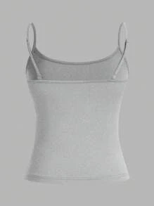 SHEIN PETITE CURVE Plus Size Damskie 3 sztuki Obcisłych Casualowych Topów (Paski Spaghetti)