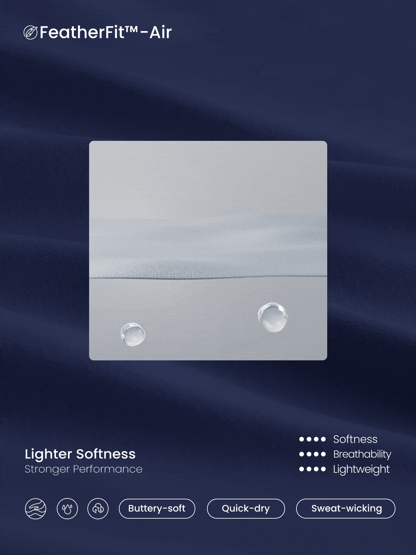 GLOWMODE 2 件 FeatherFit™-Air 吸汗速干 U 型背心可拆卸罩杯和百褶迷你裙内置短裤套装日常休闲春夏 - 藏蓝色 - 查看 6