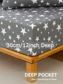2/3 pièces Ensemble de draps-housses souples - L'ensemble de draps-housses comprend 1/2 taies d'oreiller et 1 protège-matelas (30 cm/12 pouces de profondeur) - Housse de matelas ou surmatelas moderne, convient à tous les formats de lit, y compris simple, double, queen et king. - Gris - Voir 6
