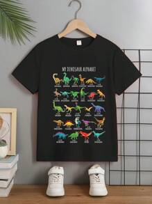 GraphicGems Young Boy Basic Short Sleeve T-Shirt, Plain Tee School Clothes Back To School Clothes Puppy Keep Puppy Graphic Tees - Black - View 2