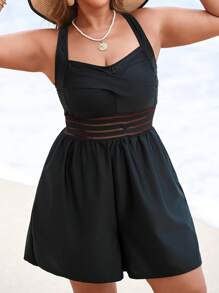 Swim Lushoire 1 pièce Maillot de bain une pièce élégant, réglable, grande taille, pour les vacances