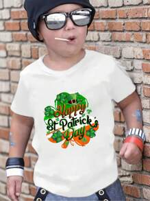 Young Boy Basic Milk Silk Short Sleeve Camisole - White - View 1