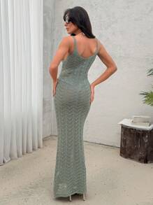 SHEIN Vestido de playa tipo cubre suéter de mujer de largo maxi