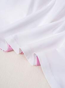 Women's Lotus Root Pink Casual Patchwork Lovely Dog Family Print Round Neck Short Sleeve Long Nightgown Sleepwear - Dusty Pink - View 4