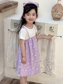 DAZY Mädchen (Kleinkind) Lässig Kleid für den Herbst