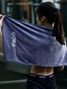 1pc Multi-Functional Quick-Dry Sweat Towel, Fitness Equipment Absorbent Pad, Suitable For Tennis, Football, Basketball, Hiking, Swimming Home Bathroom Decor Summer Beach Essentials - Grey - View 4