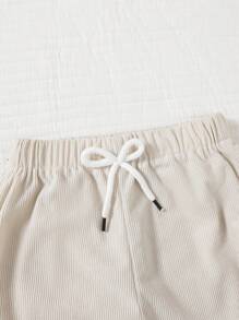 3pcs/Set Young Girl Casual Comfortable Pants, Spring/Autumn, Bow Elastic Waist, Solid Color Corduroy Material, Multi-Color Set, Straight Leg Sweatpants, School, Campus, College Chic Outfits For Autumn/Winter