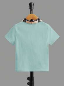 SHEIN Jungen gestreiftes Poloshirt mit Kurzarm für den Alltag