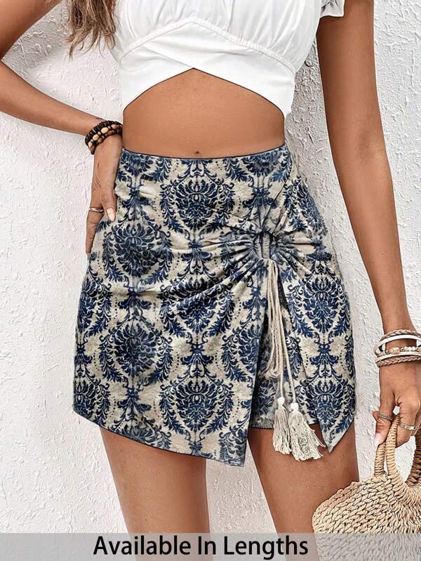 SHEIN Tall CURVE Plus Size Women's Drawstring Casual Shorts, Fashionable & Minimalist