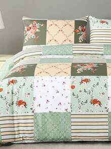 Bộ ga trải giường họa tiết hoa mềm mại - Bộ chăn ga gối 2/3 món tốt nhất - Bao gồm 1 ga trải giường và 1/2 vỏ gối - Giá cả phải chăng, chất lượng cao, phù hợp với giường đơn, giường đôi, giường cỡ lớn, giường ký túc xá. - màu xanh lá - Xem 6