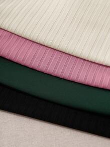 SHEIN Unity 4pcs/Set Minimalist Solid Color Casual Daily Wear Tank Top - Multicolor - View 5