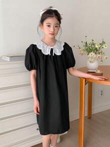 DAZY Tween Girl Dress, Fall Clothes,Back To School Clothes - Black - View 3