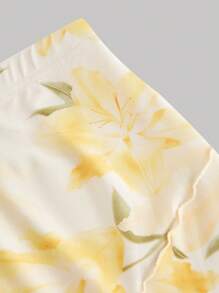 SHEIN MOD 花卉印花鱼尾下摆优雅半身裙