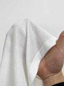 SHEIN Tween Boy Letter Graphic Contrast Trim Tee & Shorts - Multicolor - View 8