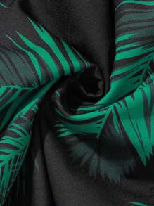 Young Girl' Black Floral Print 2 Pieces Tankini Swimwear Set, Random Pattern - Black - View 5