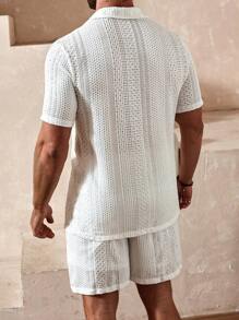 Manfinity RSRT Herren Hemd Einfarbig & Shorts mit Kordelzug an der Taille