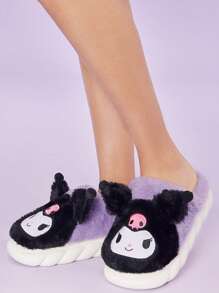 HELLO KITTY AND FRIENDS | SHEIN Cartoon Pattern Plush Women House Slippers, For Fall New Year Holiday, Valentines - Multicolor - View 2