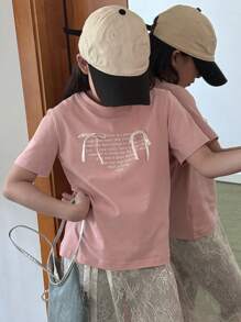 DAZY Tween Girl T-Shirt, Fall , Back To School Clothes - Pink - View 5