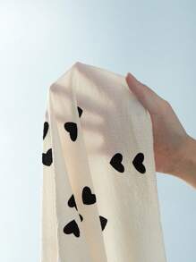 心形印花吊带睡衣 - 米色 - 查看 6