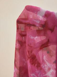 LUSINE BONFIELD Designer Women Sheer Print Mesh Mock Neck Ties Backless  Sleeveless Top Rave Outfits Tube Top Summer Top Vacation Outfis - Multicolor - View 7