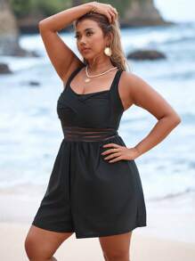 Swim Lushoire 1 pièce Maillot de bain une pièce élégant, réglable, grande taille, pour les vacances