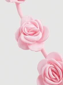 SHEIN MOD Váy chữ A thắt nút thắt hoa cho nữ, màu hồng - Màu Hồng baby - Xem 3