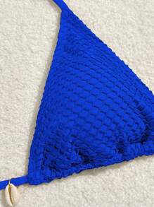 Swim Vcay 3pcs Spring Break Women's Solid Color Halter Tie Sexy Bikini Set With Skirt For Summer Beach