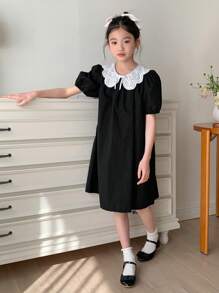 DAZY Tween Girl Dress, Fall Clothes,Back To School Clothes - Black - View 2