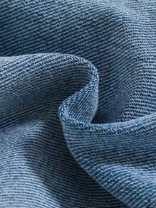 SHEIN Baby Boy Spring Summer Casual Distressed Ripped Frayed Loose Fit Blue Jeans, Without Shirt , Baby Spring Summer Clothes Daily Wear Spring Break - Light Wash - View 6