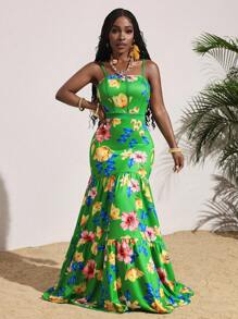 Slaydiva 夏日度假花卉印花连衣裙，休闲时尚，适合日常穿着 - 彩色 - 查看 8