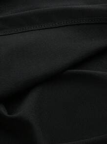 SHEIN EZwear 2 件黑白短款长袖夹克套装，加大码