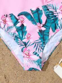 Girls' (Big Tween Girl) Cute, Sweet & Fresh Floral Print One-Piece Swimsuit