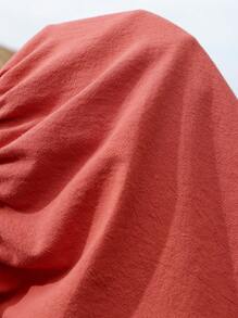 SHEIN Maternity Colorblock Square Neck Cap Sleeve Casual Summer Dress - Black and White - View 7