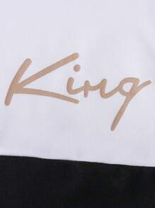 2pcs/Set Boys Colorblock Sweatshirt And Pants Set - Multicolor - View 7