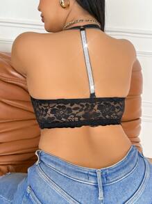 1 Stück Große Größen Spitze Unterbügellingerie-BH mit Frontverschluss