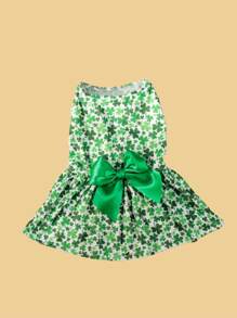 PETSIN St. Patrick's Day Green Clover Cute Pet Dress - Multicolor - View 2