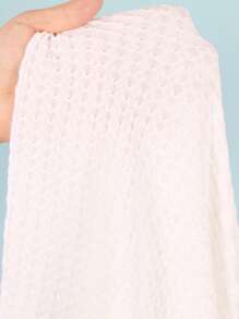 Swim Oasis 3 件套女士泳装套装：纹理抹胸上衣、三角形比基尼泳裤和带金色贝壳装饰的高开叉沙滩裙，Springbreak