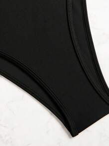 Swim Vcay Mesh Patchwork Plunging Neckline Sexy Fashionable Spaghetti Strap One-Piece Swimsuit