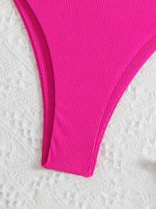 Swim Vcay 2 件套豹纹印花分体比基尼泳装，带钢圈和镂空设计 - 彩色 - 查看 5